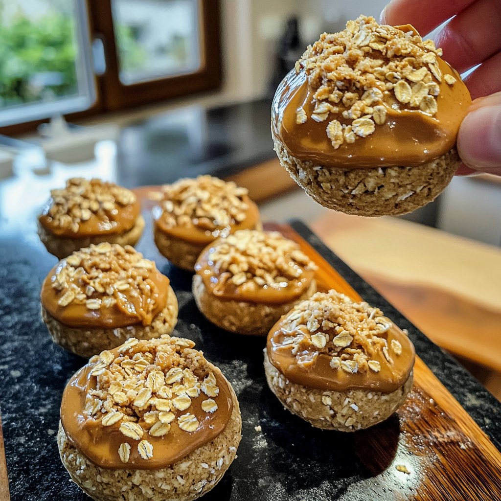 Protein Bällchen mit Erdnussbutter und Hafer