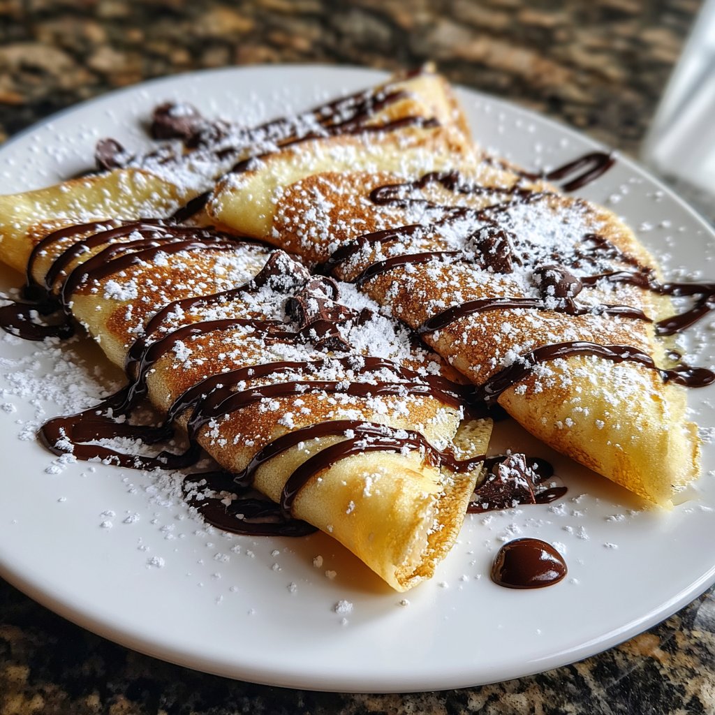 Pfannkuchen mit Schokolade