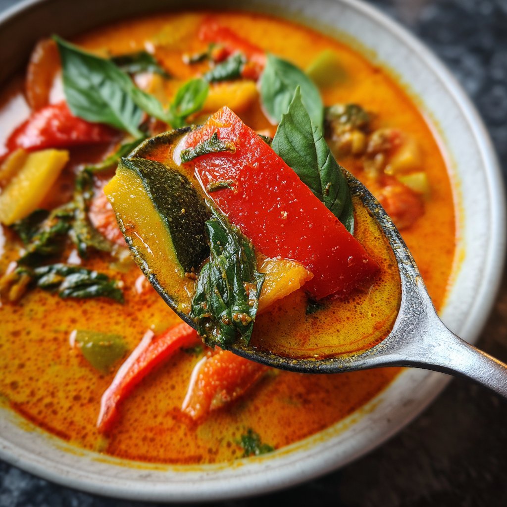 Rotes Thai-Curry mit Gemüse