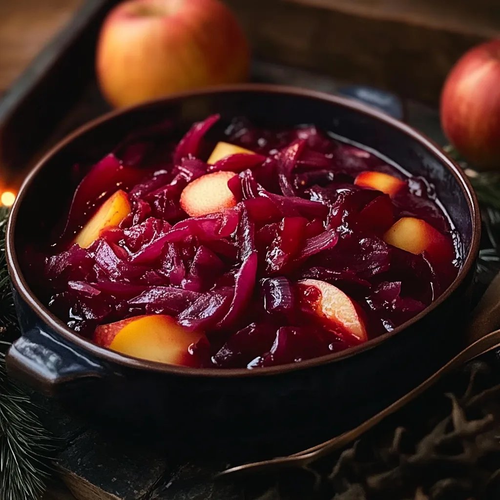 Weihnachtlich marinierter Rotkohl