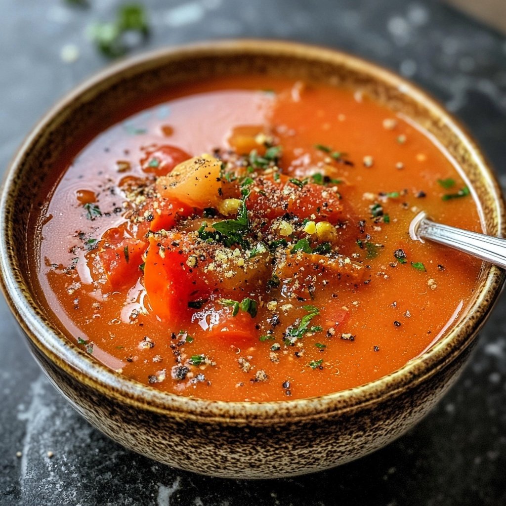 Tomatensuppe mit Ofentomaten
