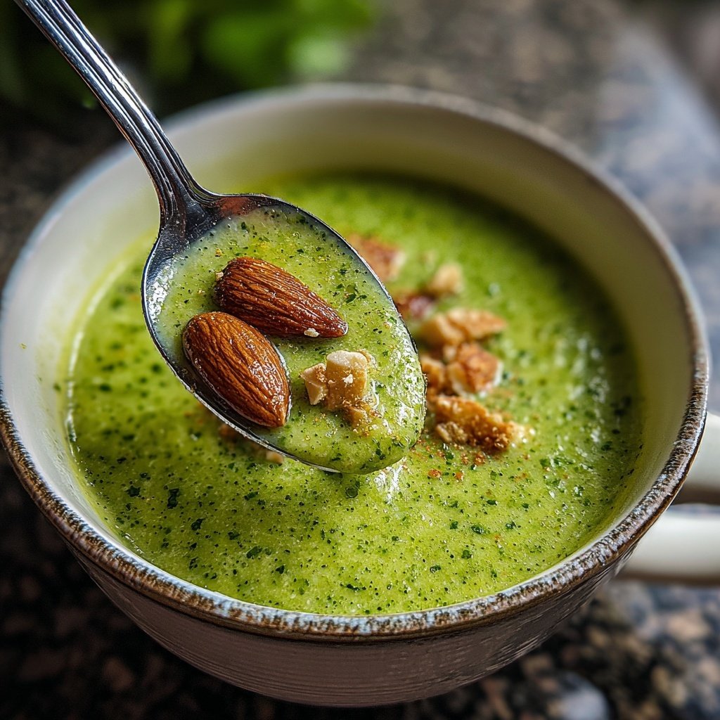 Brokkoli Suppe Mit Mandeln