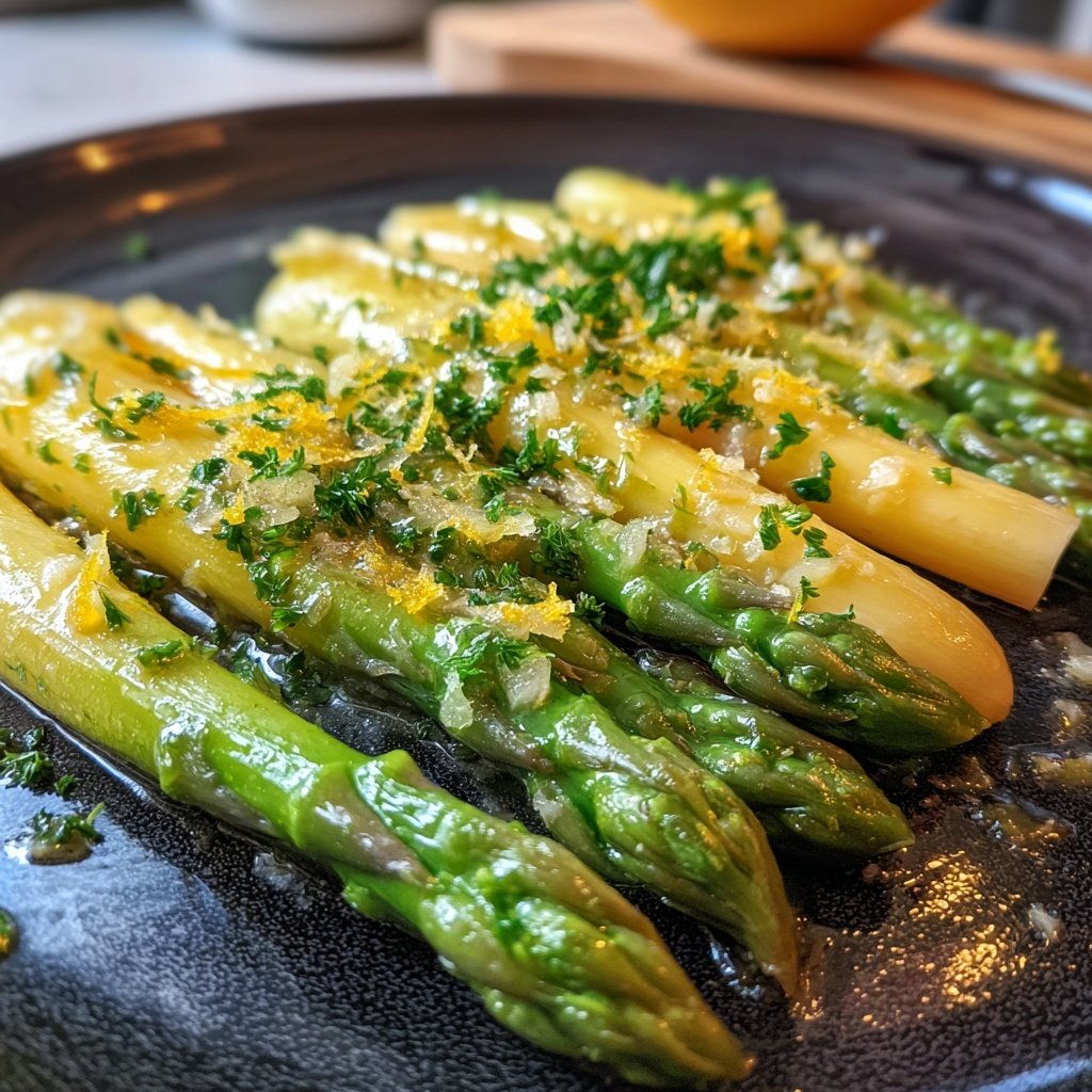 Grüner Spargel Mit Zitronen Butter