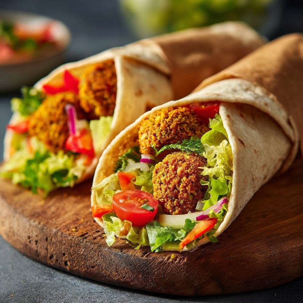 Wraps mit Falafel und Salat