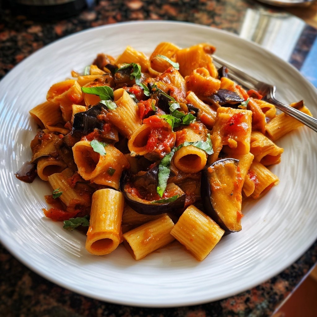 Internationale Küche Italienische Pasta alla Norma