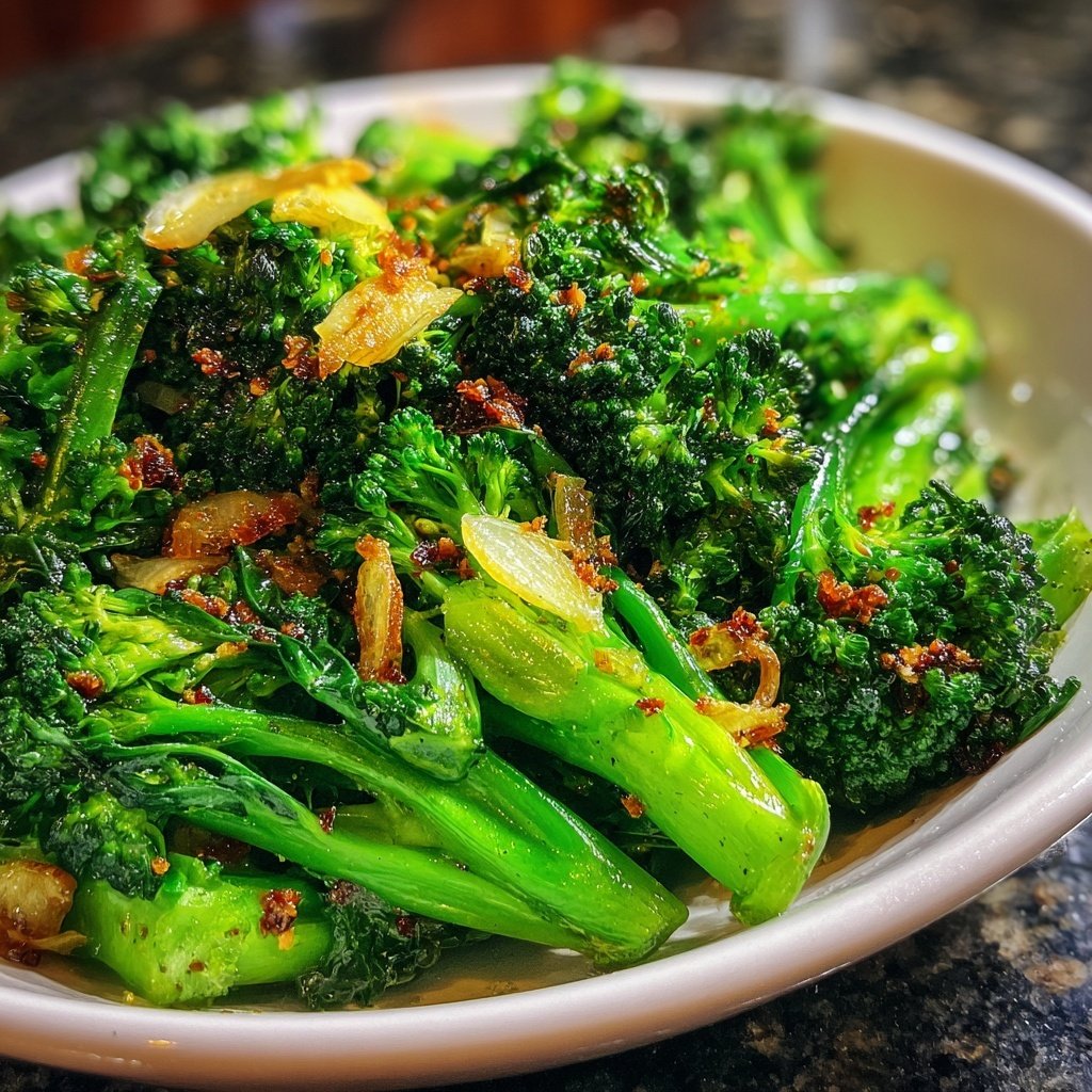 Brokkoli Pfanne Mit Knoblauch