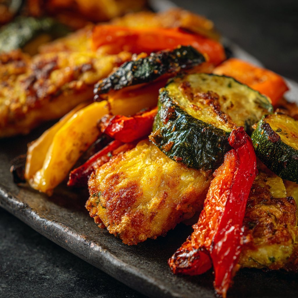 Mittagessen mit Ofengemüse