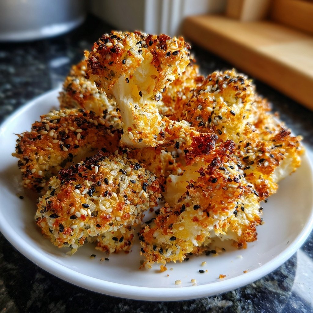 Blumenkohl paniert mit Sesam