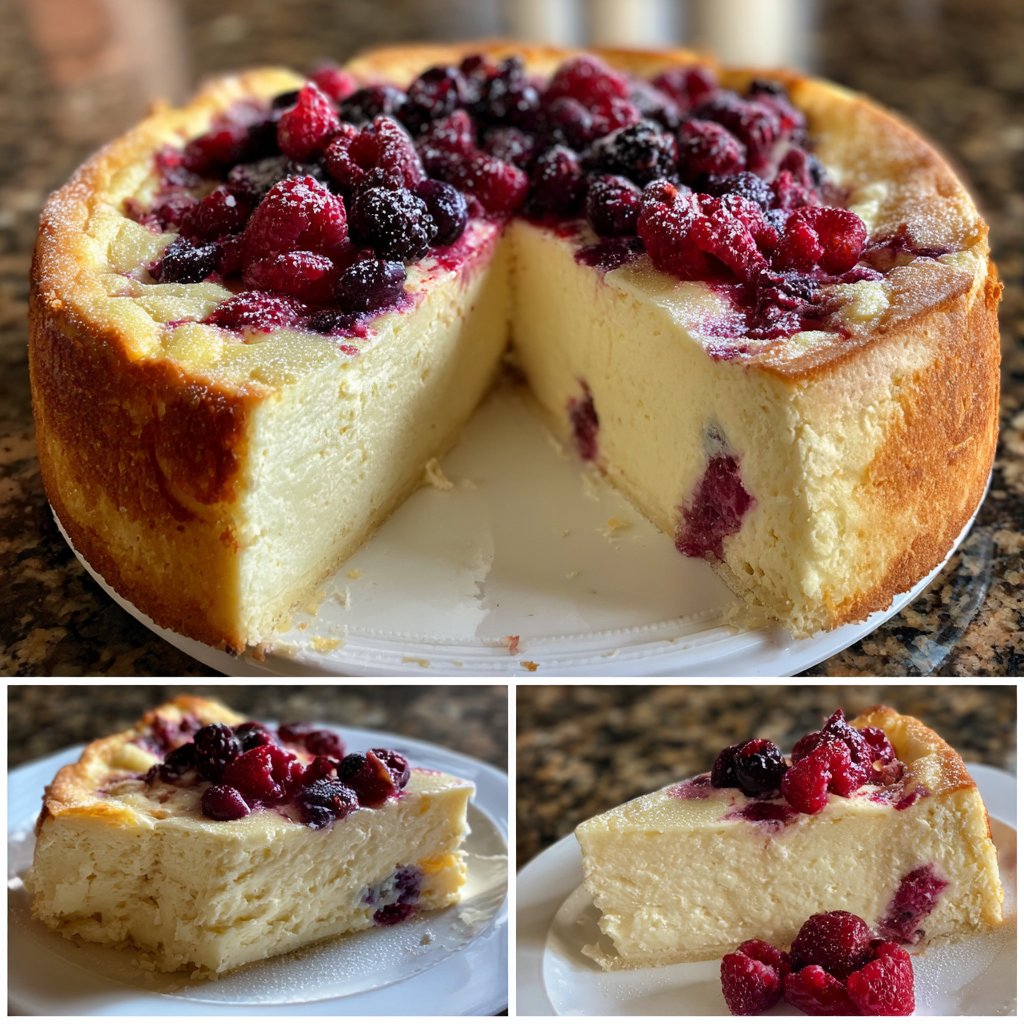 Käsekuchen mit Beeren