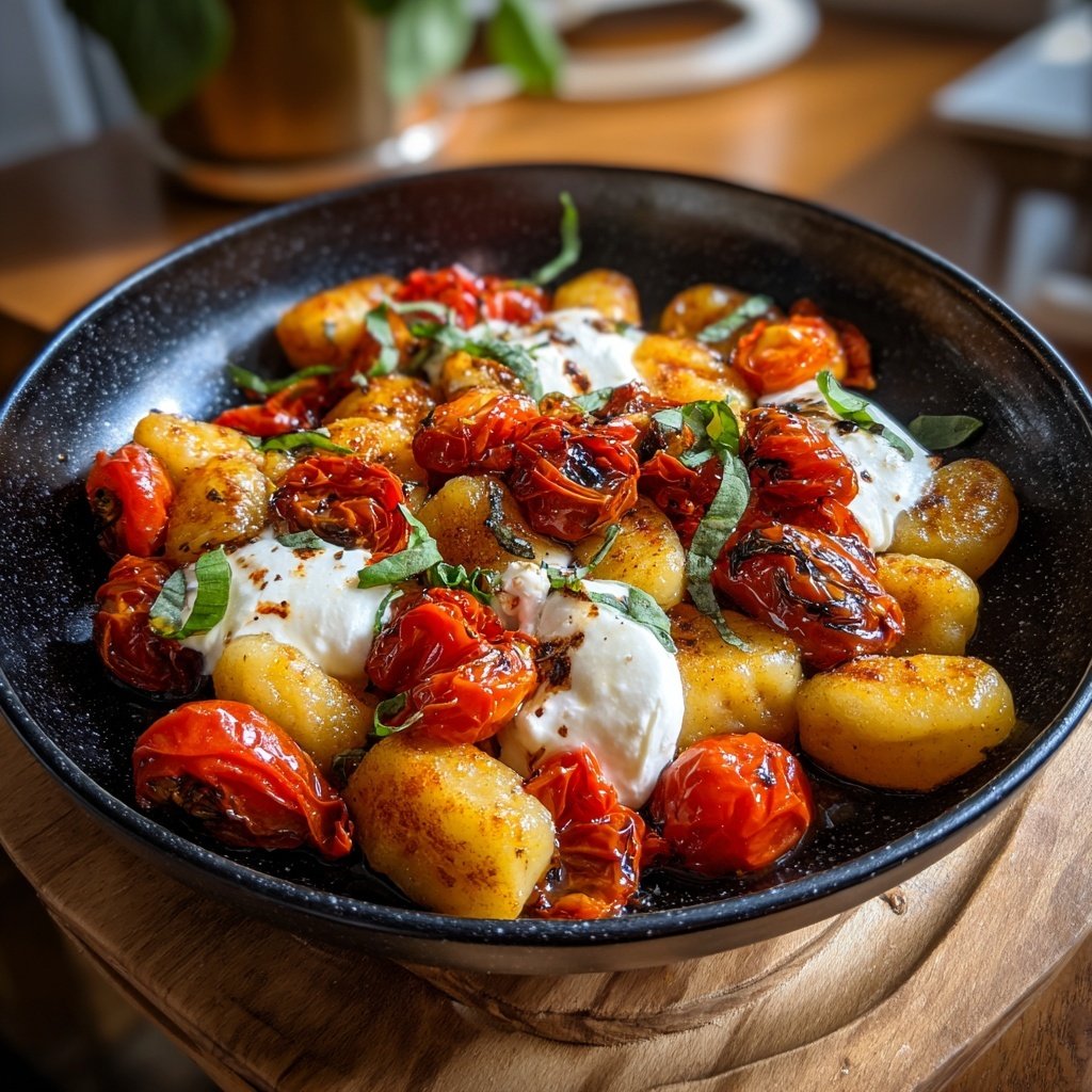 Gnocchi mit Ofentomaten und Burrata