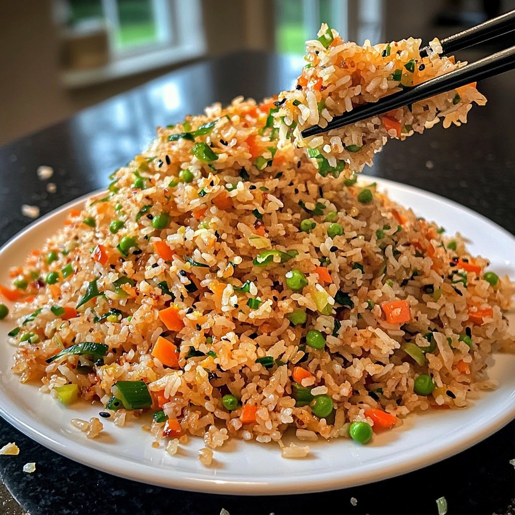 Gebratener Reis mit Frühlingszwiebeln