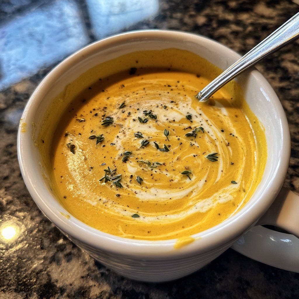 Cremige Blumenkohlsuppe mit Zitronenthymian