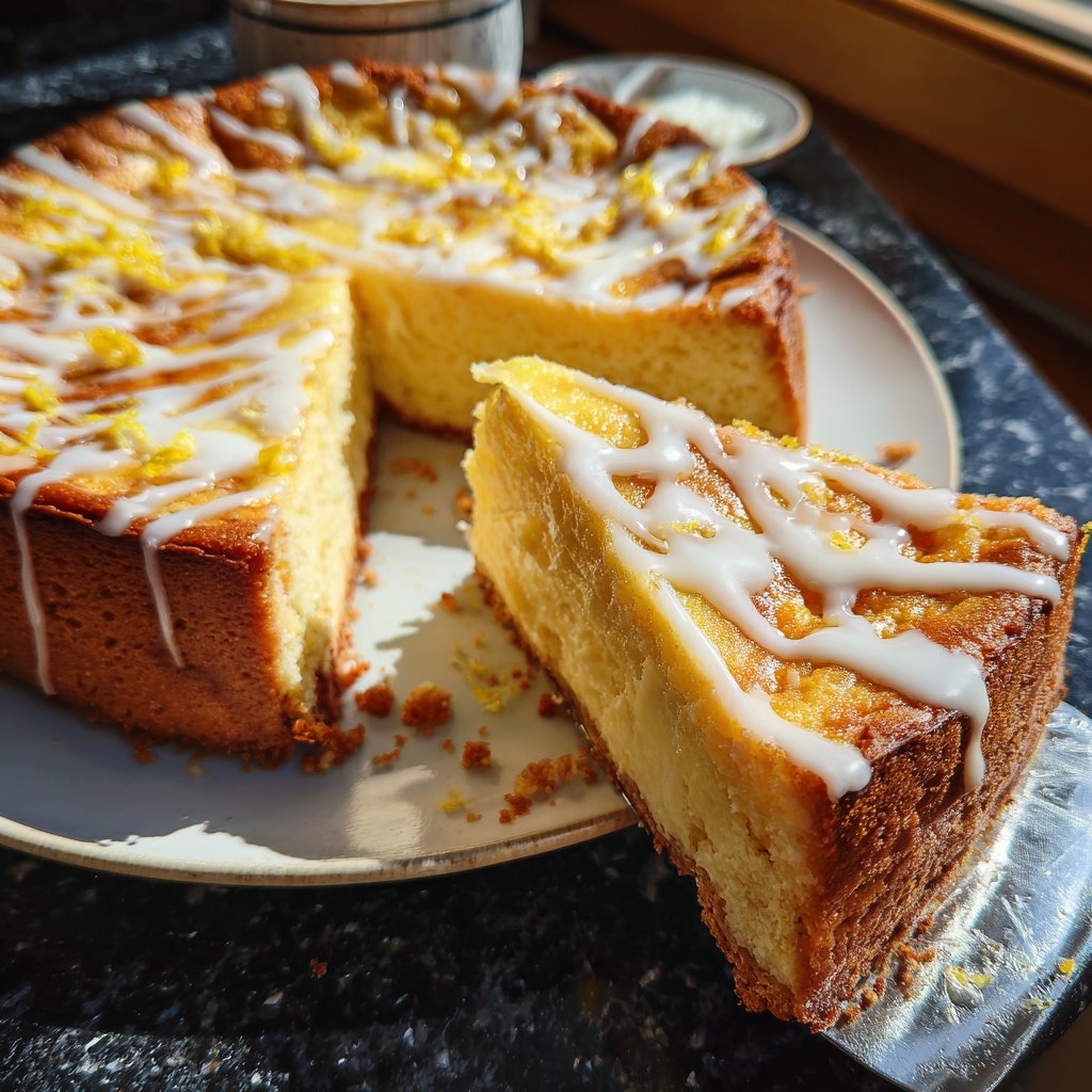Käsekuchen mit Vanille und Zitrone