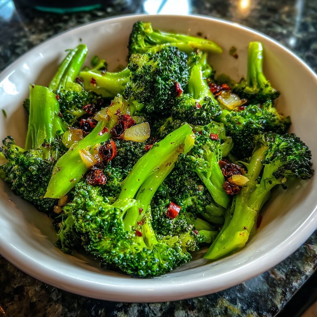 Brokkoli Pfanne Mit Knoblauch